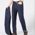 OEM neue Stretch-Business-Jeans-Anpassung mit lockerer Taille